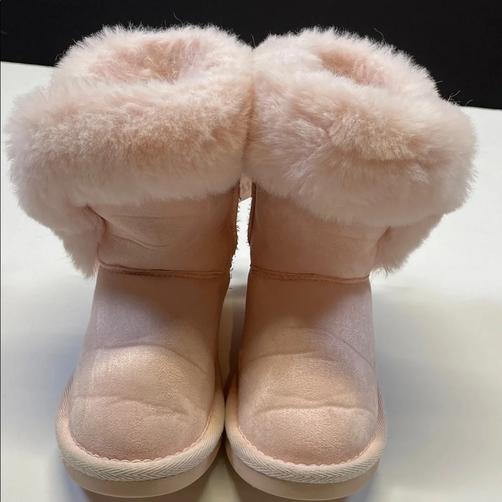 Juicy Couture Pink Faux Fur Mini Boots Hirls Size 13